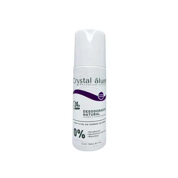 Desodorante Mujer Sudoración Alta Roll On Crystal Alum